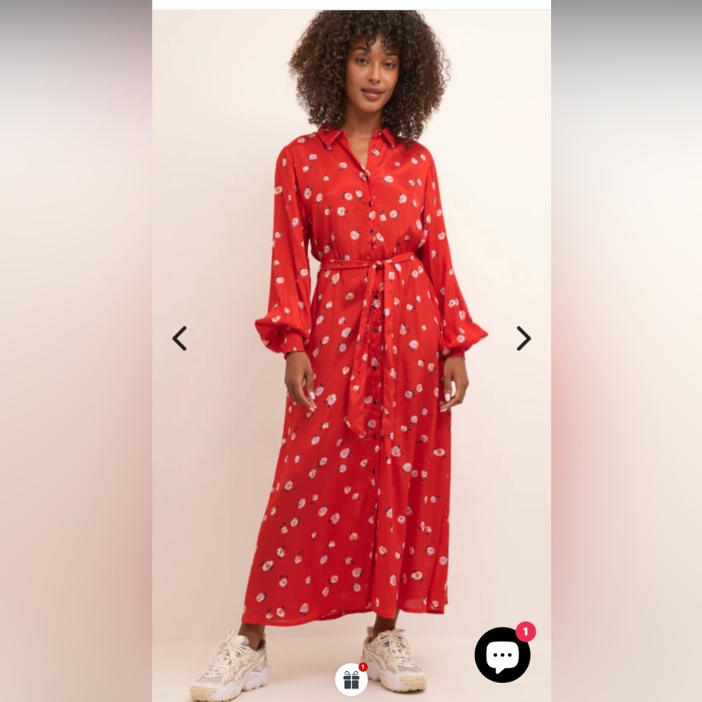 NWT Kaffe Kaobina Long Sleeve Floral Dress size 12